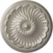Ekena Millwork Flower Spiral Ceiling Medallion (Fits Canopies up to 2"), 12 1/4"OD x 2 1/4"P, Pearl White CM12FLPWS - alternate 1